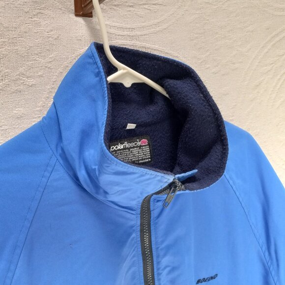 Polar Fleece By Malden Cobalt Blue Lined Jacket W/ Boeing Logo Sz M (T-379) - Picture 6 of 11